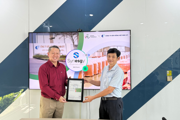  CÔNG TY DÂY ĐỒNG CFT CHINH PHỤC THÀNH CÔNG CHỨNG NHẬN ESG QUỐC TẾ SYNESGY